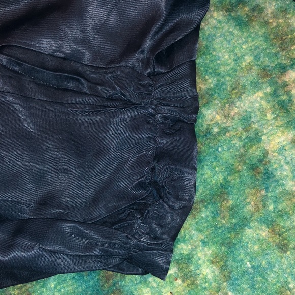 NWT Zara long sleeve silk crop top sapphire/royal - Picture 7 of 7